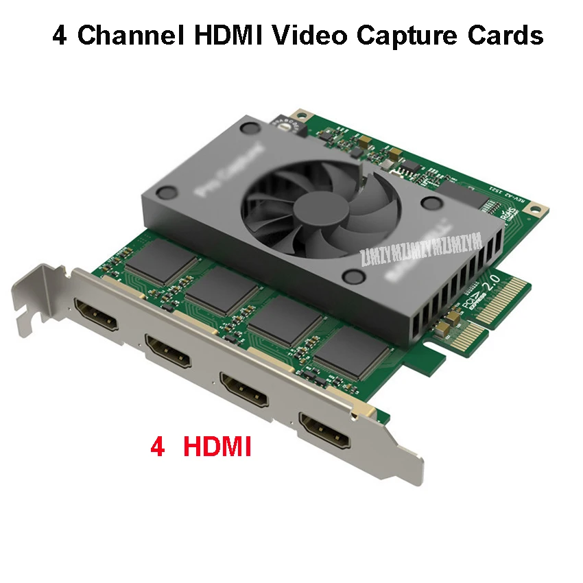 4 Channel HDMI Video Capture Card PCI e 2.0 Pro Capture Quad 4 HDMI