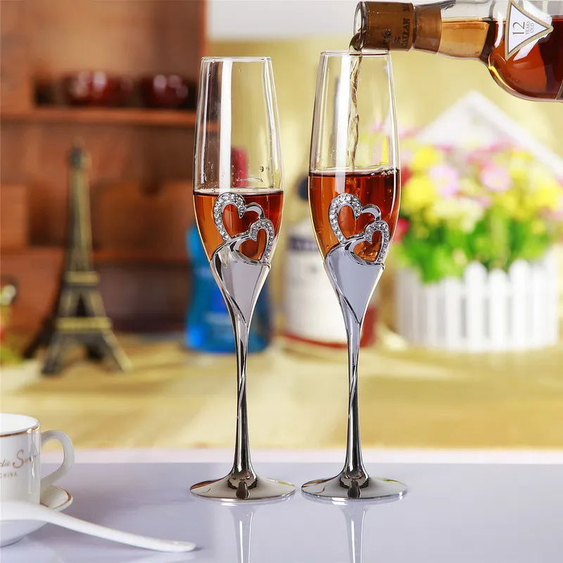 2 шт. свадебные бокалы для шампанского|toasting flutes|glasses cupwine glasses |