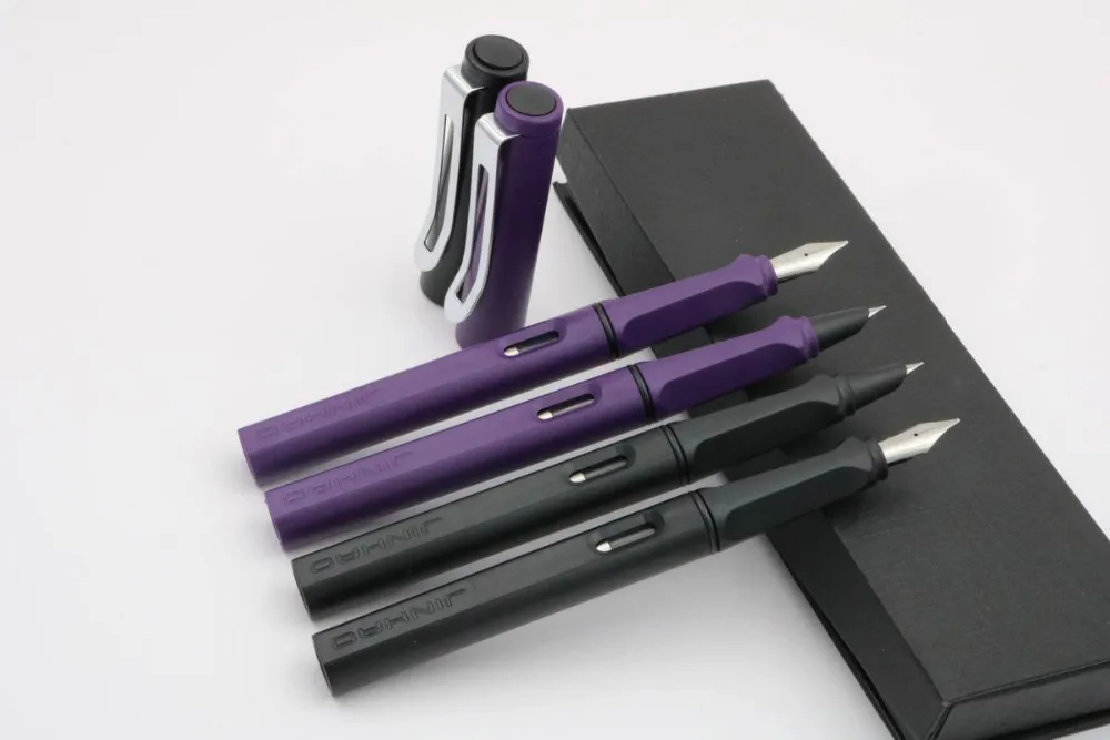 Студенческая Ручка Классический Дизайн Мода jinhao матовый черный фиолетовый авторучка