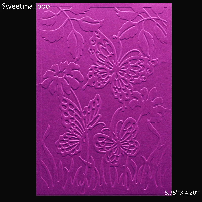 EF-0049 BUTTERFLY GRASS EMBOSSING