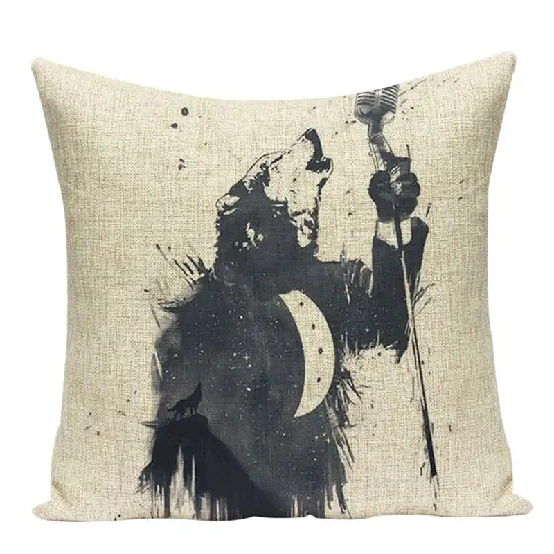 Cartoon Animal Cushion Covers Art Car Seat Accessories Sofa Home Textile Decor