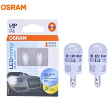 OSRAM T10 светодиодный 2880BL 12 в 1 Вт Синий W5W светодиодный riving Стандартный автоматический Боковой габаритный фонарь светильник сигнала поворота энергосберегающий для Lexus Pair