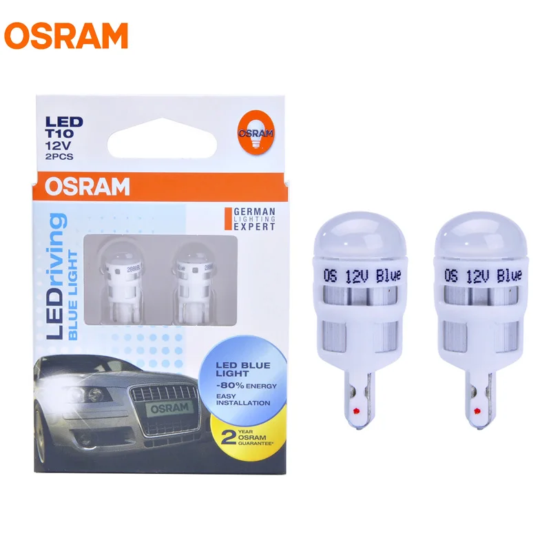 OSRAM T10 светодиодный 2880BL 12 в 1 Вт Синий W5W LEDriving стандартные Автомобильные Боковые