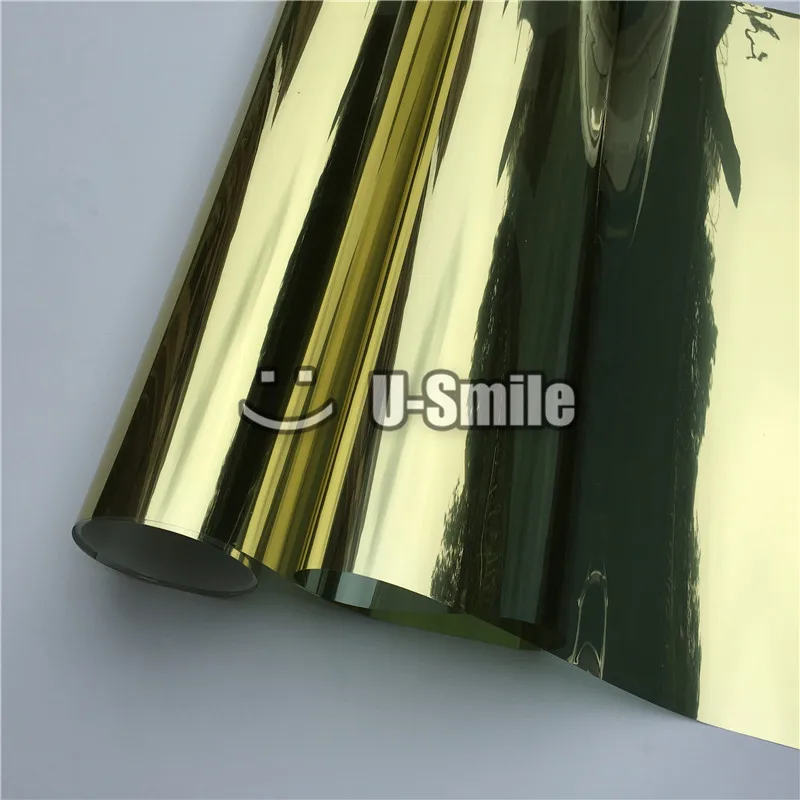 VLT 1,52 Gold-Silver One Way оконная пленка фольга для строительства офисного стекла Размер: 15%* м 30 м/рулон