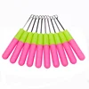 2Pcs Mixed Knitting Hook Needles Steel Crochet Template Bending Shape Plastic Handle Knitting DIY Kit Loom Tool 5.7/3.8mm ► Photo 1/6