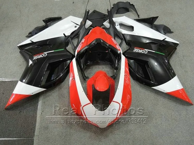 Мотоцикл Кузов обтекатель комплект для Ducati 848 1098 1198 2007-2011 черные красные, белые Обтекатели набор 848 1198 07-11 AS40