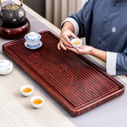 

Household simple Teapot Teacup Gaiwan Flat Tea Tray Solid Wood Tea Table Drain Kung Fu Tea Set Electric Wood Style