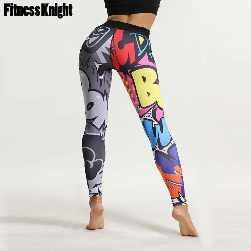 

Leggings For Fitness Women Print Yoga Pants High Waist Yoga Leggings Letter Running Sport Pants Female Sport Leggings Sportswear