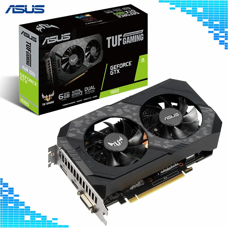 

Asus TUF-GTX 1660-6G-GAMING Graphics Cards 6GB 8000MHz GDDR5 192bit 1530-1815MHz GeForce GTX 1660 Gaming Video Cards