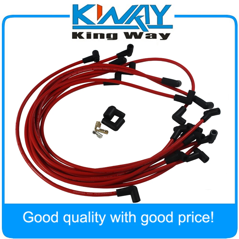 JDMSPEED Ultra 40 Red Spark Plug Wires Set Big Block Fits For Chevy BBC