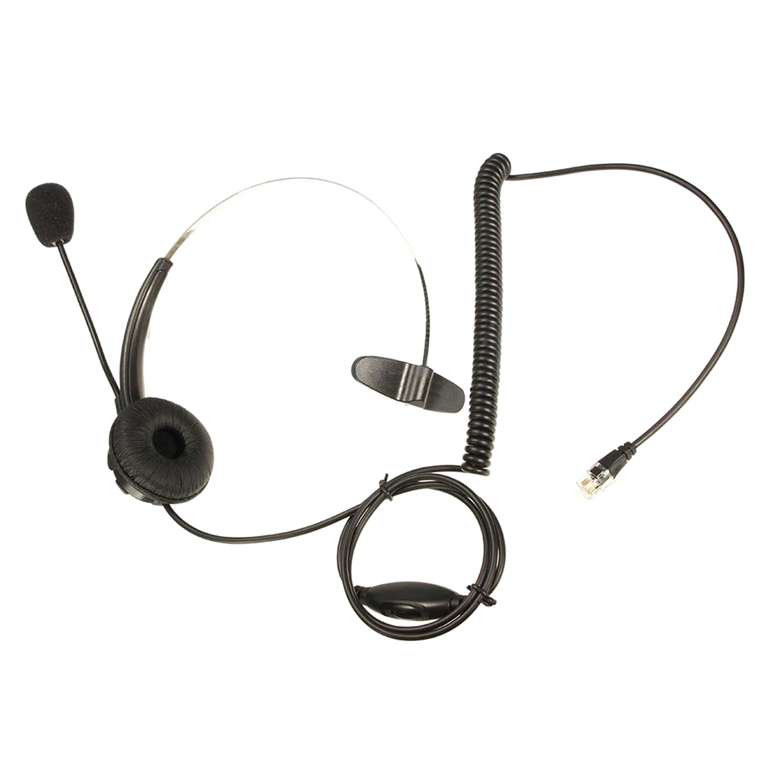 RJ11 Crystal Head telephone Headset with miniphonein Telephone