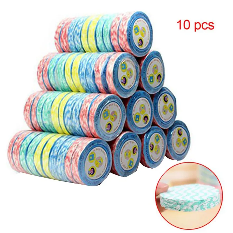 

10pcs /lot Compressed Towel Outdoor Travel Magic Wipe Soft Expandable Just Add Water Non-woven Fabrics Towel NEW