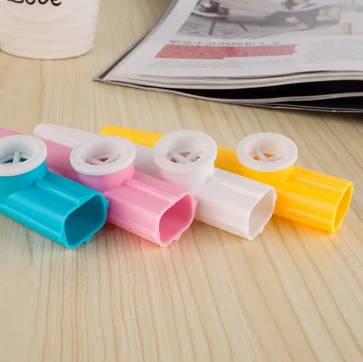 5 шт./лот пластиковая гармоника Kazoo с канавкой детский подарок для вечеринки