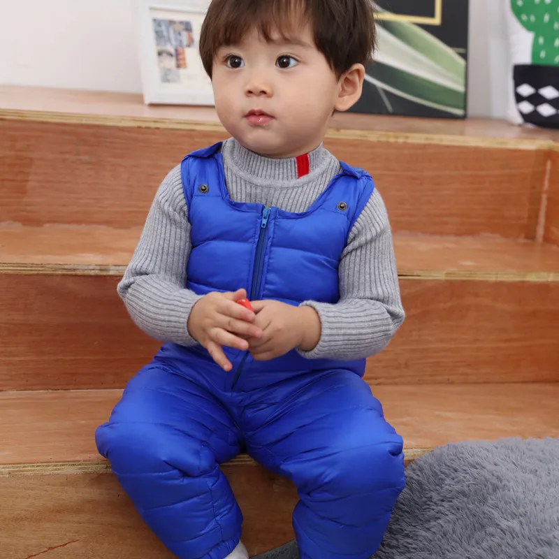 XYF1508 Spring Autumn Unisex Toddler Strap Rompers Kids Winter Duck Down Pants Child Suspender Trousers Baby Jumpsuit Overalls XYF1508 Spring Autumn Unisex Toddler Strap Rompers Kids Winter Duck Down Pants Child Suspender Trousers Baby Jumpsuit Overalls