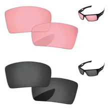 Черный и кристально-розовый 2 пары сменных линз для очков 1 и 2 солнцезащитные очки в оправе UVA и UVB Защита