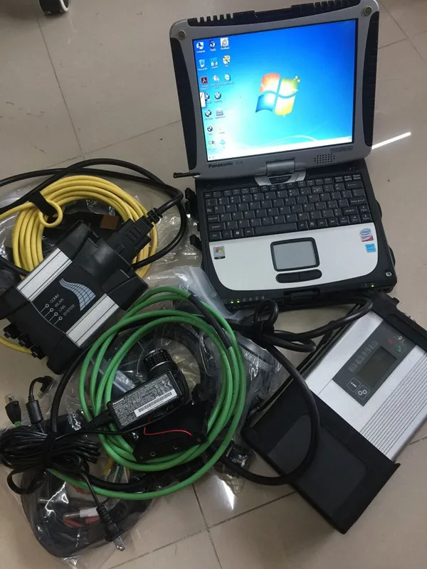2019 12 v диагностический инструмент mb star c5 sd connect compact 5 + для bmw icom next a b c i5cpu toughbook CF 19