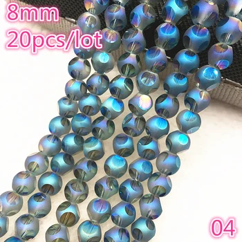 

NEW 20pcs 8mm Austria Crystal Earrings Choker Bead Glass Bead Spacer Bead For Jewelry Making Necklace #04