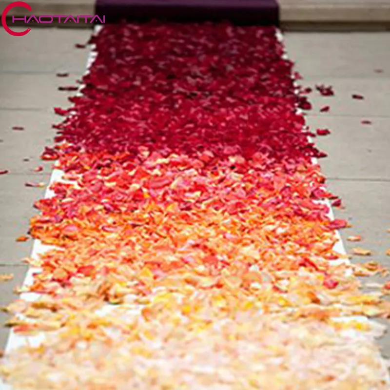 Лепестки роз одежда высшего качества 500 шт. шелковые листья Свадебные вечерние