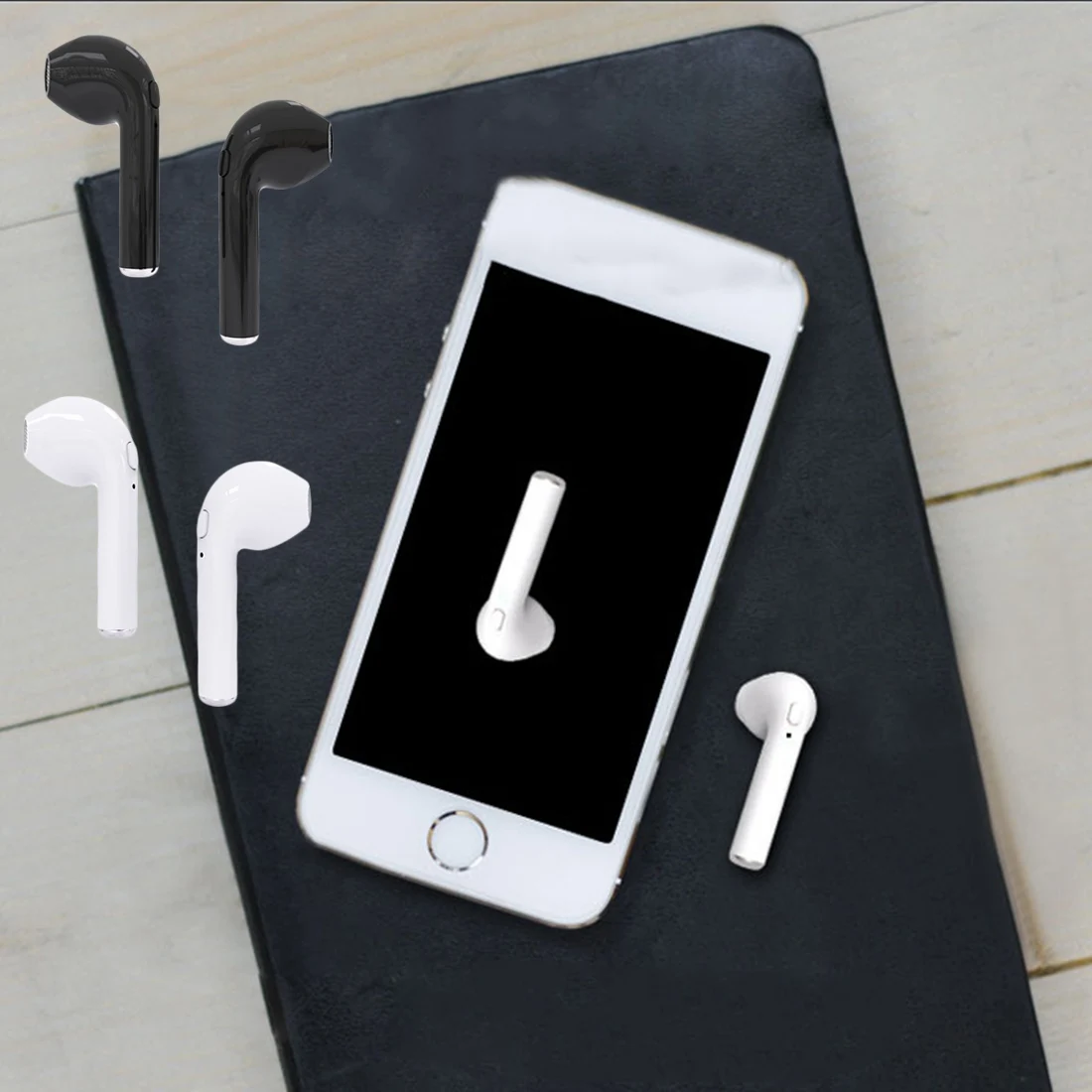Centechia Мини Bluetooth стерео беспроводные наушники гарнитура с зарядным боксом