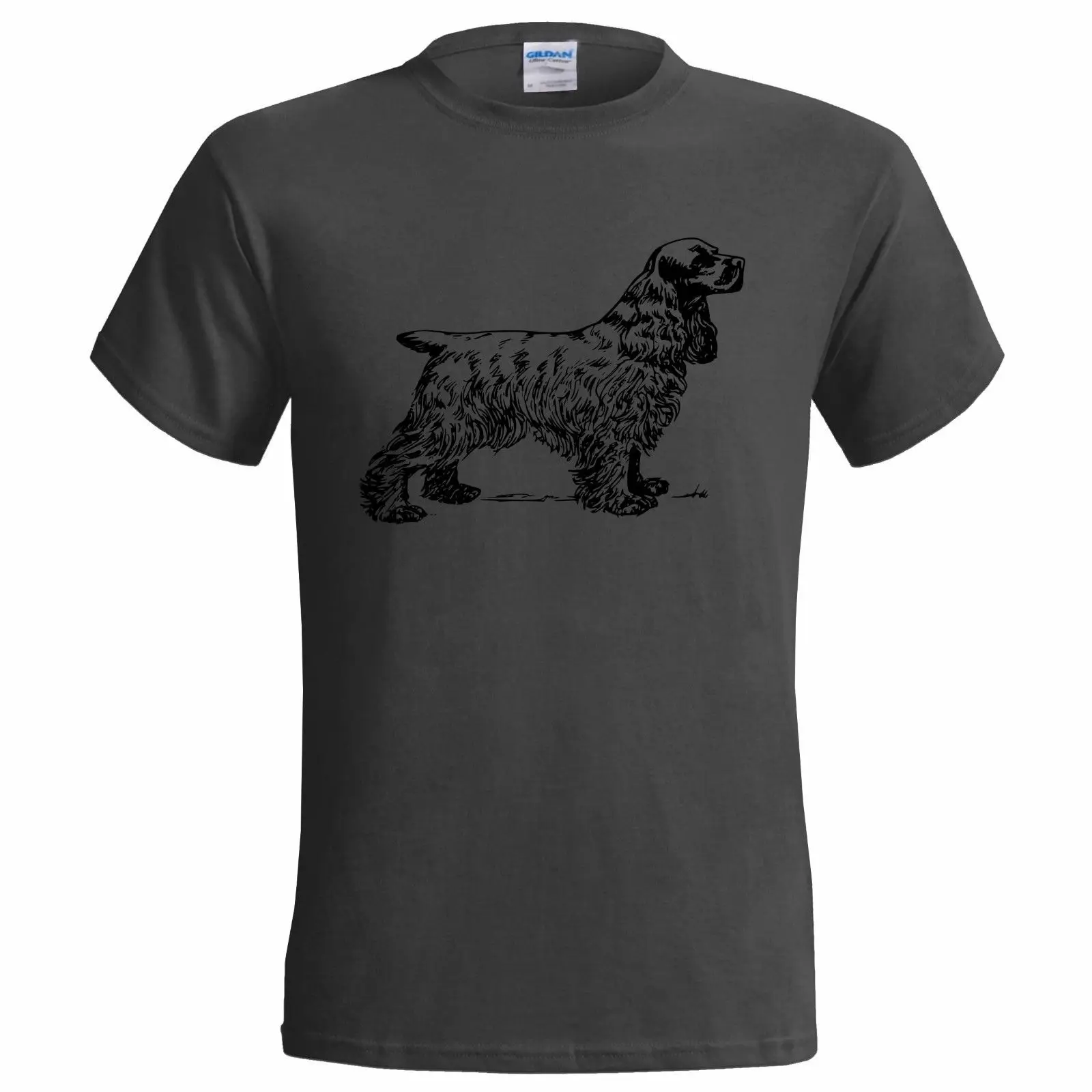 

Men T Shirt 100% Cotton Print Shirts COCKER SPANIEL DOG SKETCH MENS T SHIRT PET CANINE PRESENT ART ANIMAL Tee Shirt