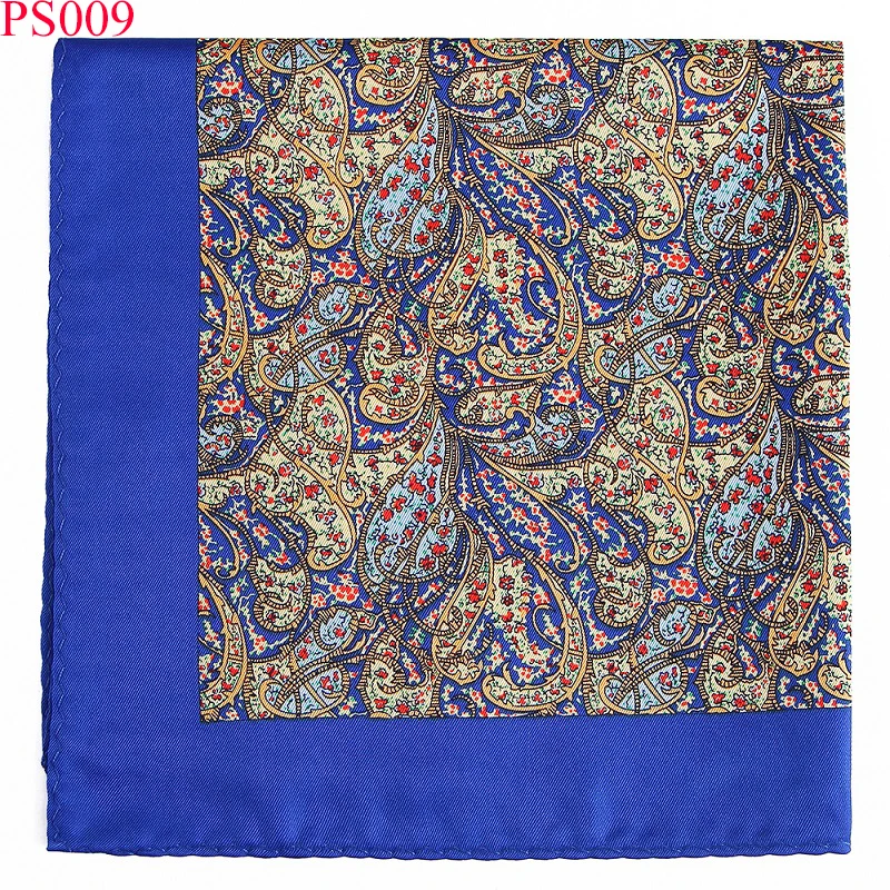 Tailor Smith Для мужчин Paisley Pocket Square микрофибра печати Для мужчин платками синий бордовый Цветочные Платки новый модный мужской костюм Hanky