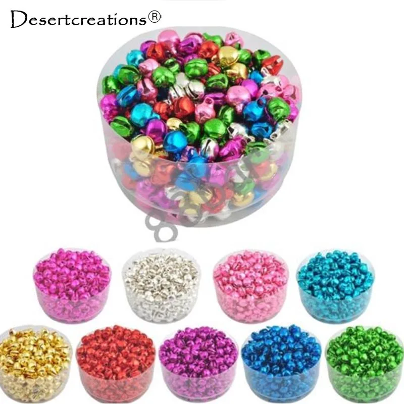 

100PC 6-10MM Jingle Bells Iron Loose Beads Small For Festival Party Decoration Christmas Tree Decorations DIY Crafts Accessories