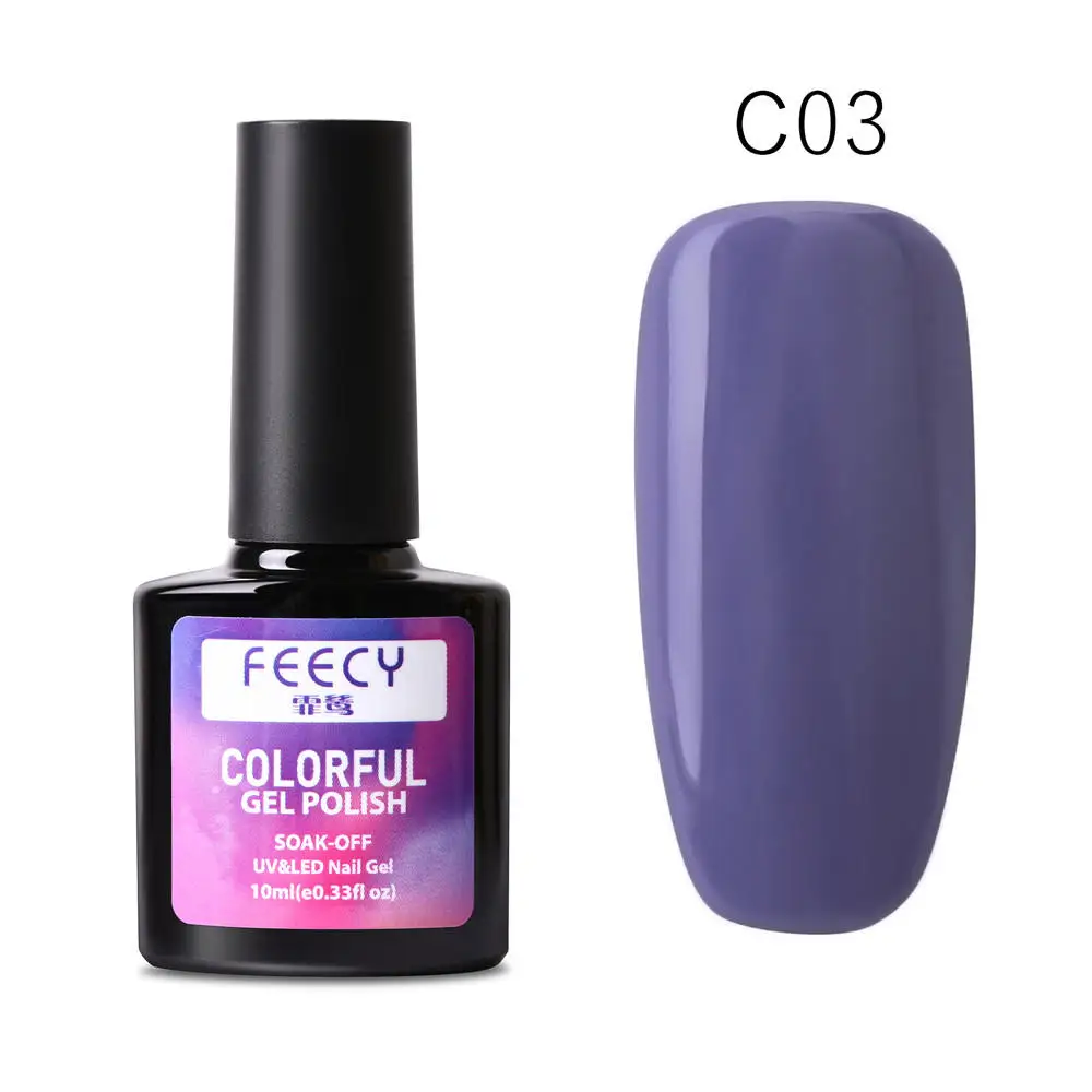 Gel Nail Polish Soak Off UV LED Gel Varnish Wipe Top Coat Color Nail Gel Polish DIY Nail Art Lacquer Manicure Nail Art Tool - Цвет: Feecy C03