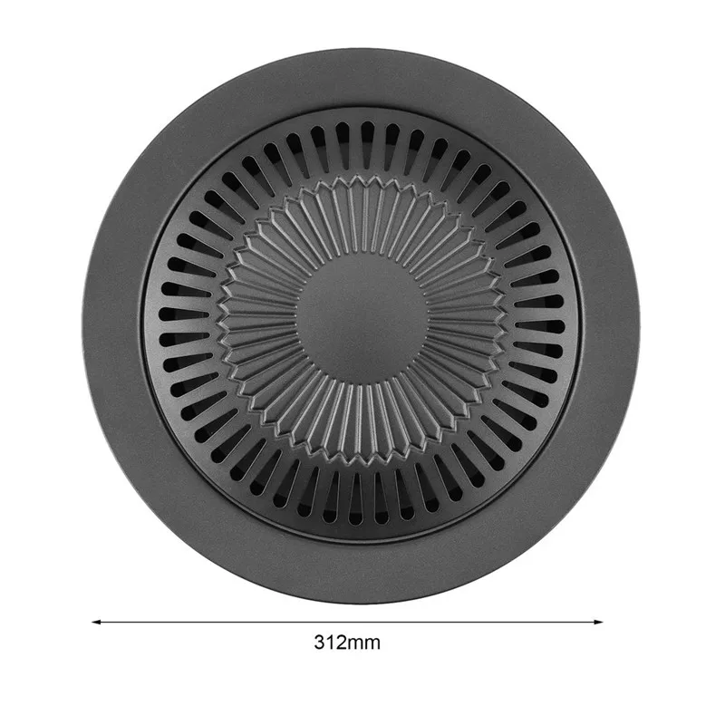 Круглый бездымный барбекю противень барбекю гриль с щеткой антипригарное барбекю поднос для жарки Кухня барбекю инструменты для приготовления пищи
