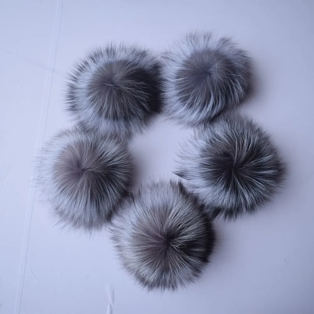 Zimní klobouk Speciální nabídka 5ks 2018 Velký originální Real Fox Fur Pompom Pom Poms Vlasové doplňky Pompon míč pro boty Klobouky Tašky