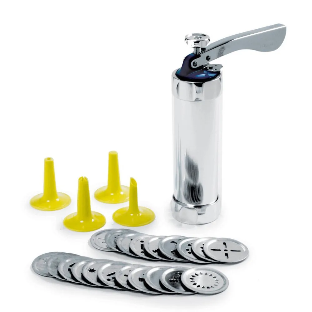 Cookie Press Kit Gun Machine Cookie Making Cake Decoration 20 Press