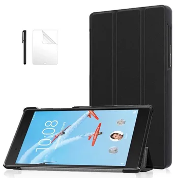 

Slim Folding PU Leather Case for Lenovo Tab 4 7 TB-7504F TB-7504N TB-7504X Stand Cover for Lenovo Tab4 7 Tablet Funda+film+pen
