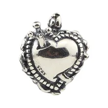 925 стерлингового серебра сакральное Сердце Бусина-Шарм для и ПАН браслет ювелирные изделия