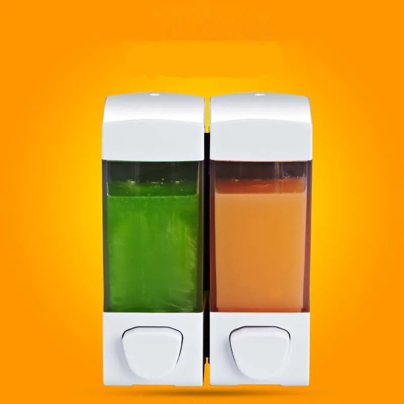 

350ml Double Soap Dispenser Bathroom Soap Dispenser ABS Wall Mounted Shower Touch Soap Dispenser