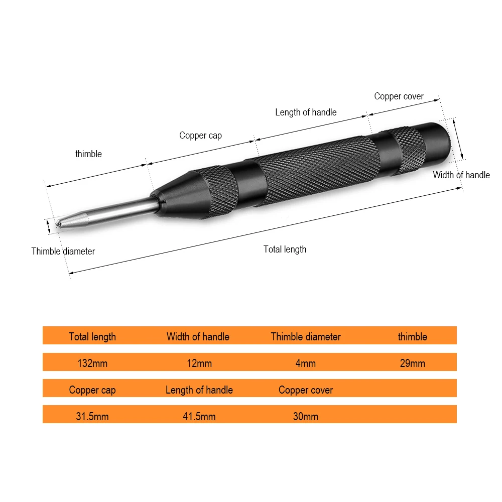 JelBo Golden/Black Drill Automatic Center Punch Metal Glass Breaker Spring Marker Drill Bit Tools Starting Holes Fast Drilling JelBo Golden/Black Drill Automatic Center Punch Metal Glass Breaker Spring Marker Drill Bit Tools Starting Holes Fast Drilling