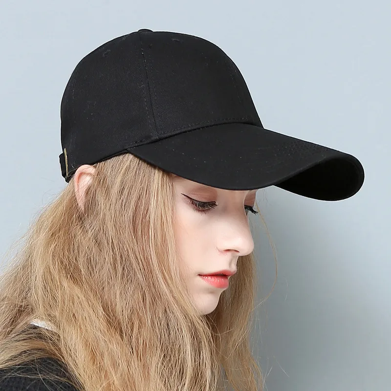 Однотонная бейсбольная кепка женская s шляпа мужская s bone Snapback Кепка-бейсболка для досуга для женщин мужчин 11 см с длинными широкими полями Солнцезащитный козырек Casquette