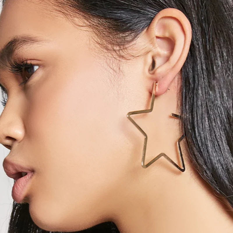 Star Hoop Earrings - Image 2