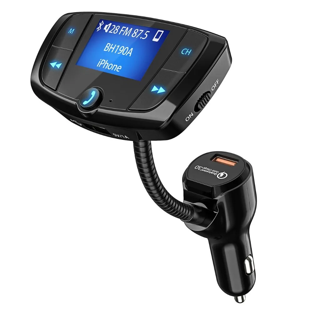 Nulaxy Bluetooth FM Transmitter Wireless Car MP3 Player Bluetooth