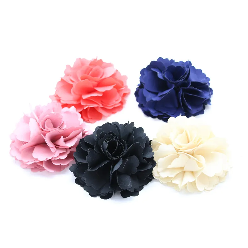 multi pink Новые модные Сатиновые Цветочные Детские Модные аксессуары для волос заколки и броши Детские Модные органические аксессуары - Цвет: multi pink