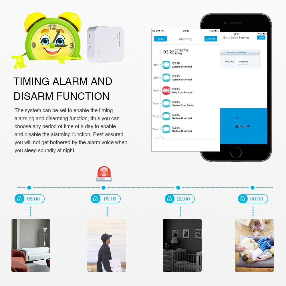SANNCE Wireless Home Wi-Fi GSM GPRS Security Alarm System DIY Kit APP Control Motion Detector Sensor Burglar Alarm System Kits SANNCE Wireless Home Wi-Fi GSM GPRS Security Alarm System DIY Kit APP Control Motion Detector Sensor Burglar Alarm System Kits