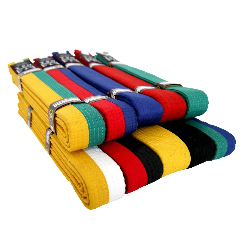 

Free shipping taekwondo belt colorful white yellow red green black professional divisa level tkd Martial Arts Karate Judo2.5M
