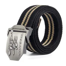 2018 Hot Mannelijke Tactische Riem Top Kwaliteit 3.8 cm Breed Canvas Riem Voor Mannen Navy Seal Automatische Gesp Man 120 cm Riemen