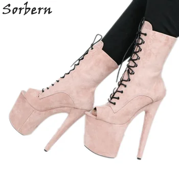pale pink boots womens