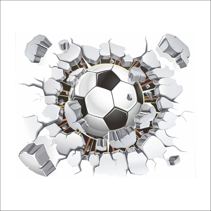 JX-LCLYL  Soccer Ball Football Art Vinyl Wall Sticker Kids Room Decal Decor Stickers Gift