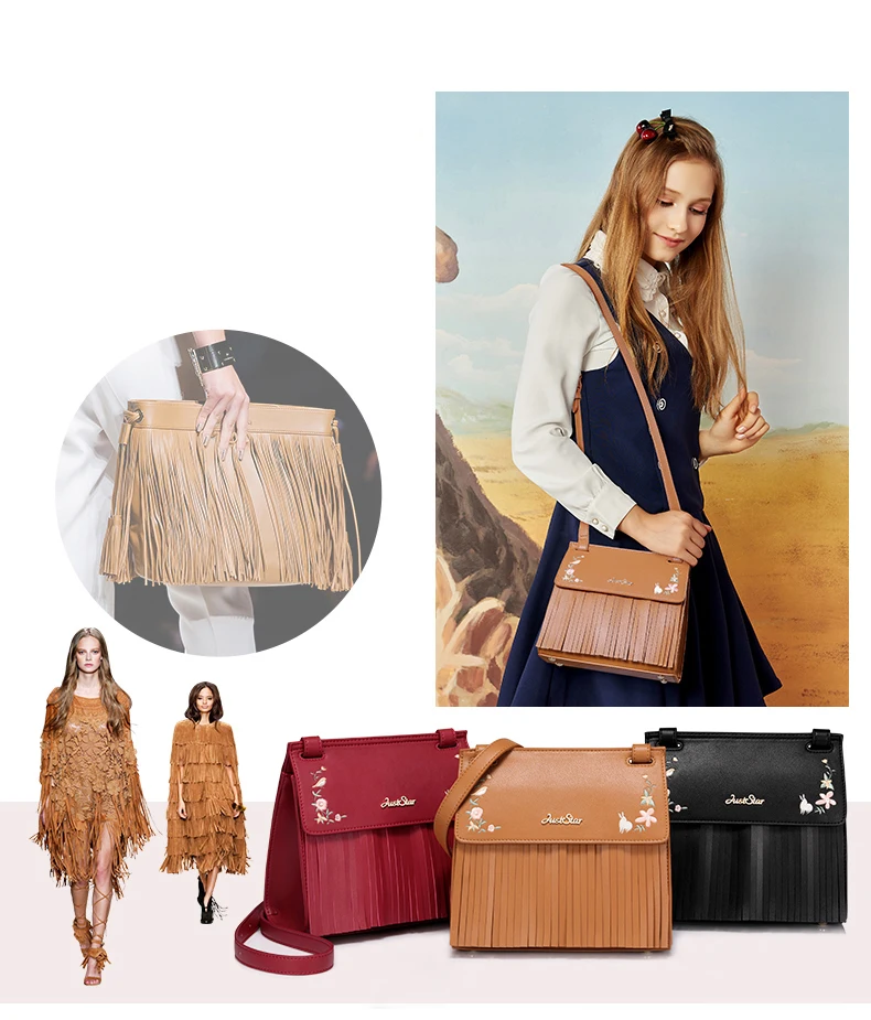 Just star women leather crossobody bag 6