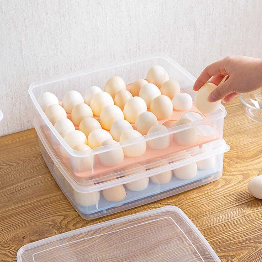 

Refrigerator Egg Storage Box 30 Eggs Holder Food Container Fresh-care Organizer