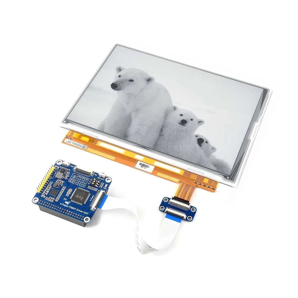 1200*825, 9,7 дюймовый дисплей E-Ink шляпа для Raspberry Pi, IT8951 контроллер, USB/SPI/I80/I2C интерфейс