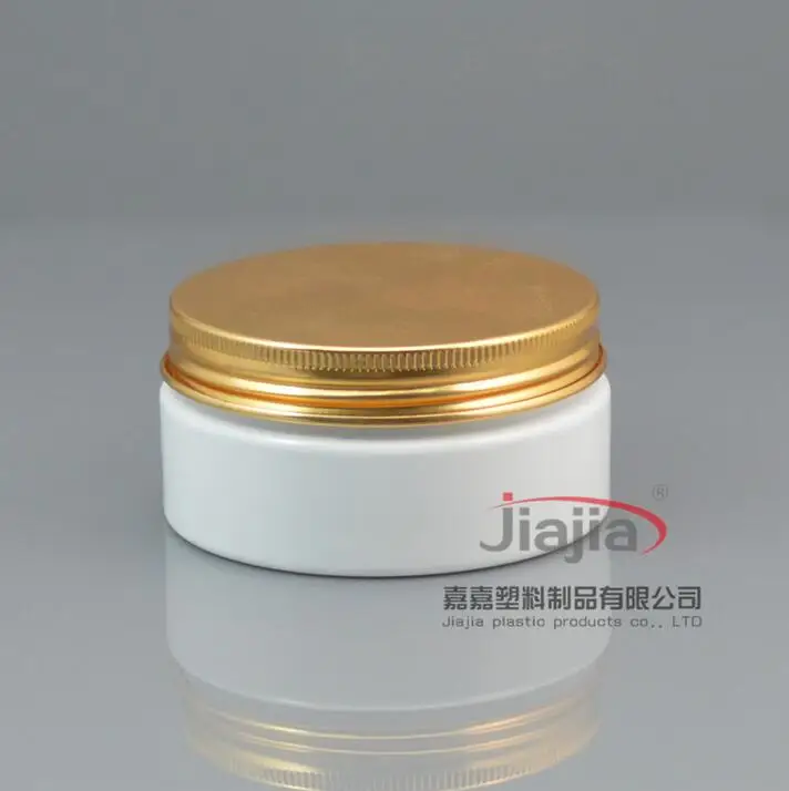 Белая банка для питомца 80 г с золотой/черной/бронзовой алюминиевой крышкой