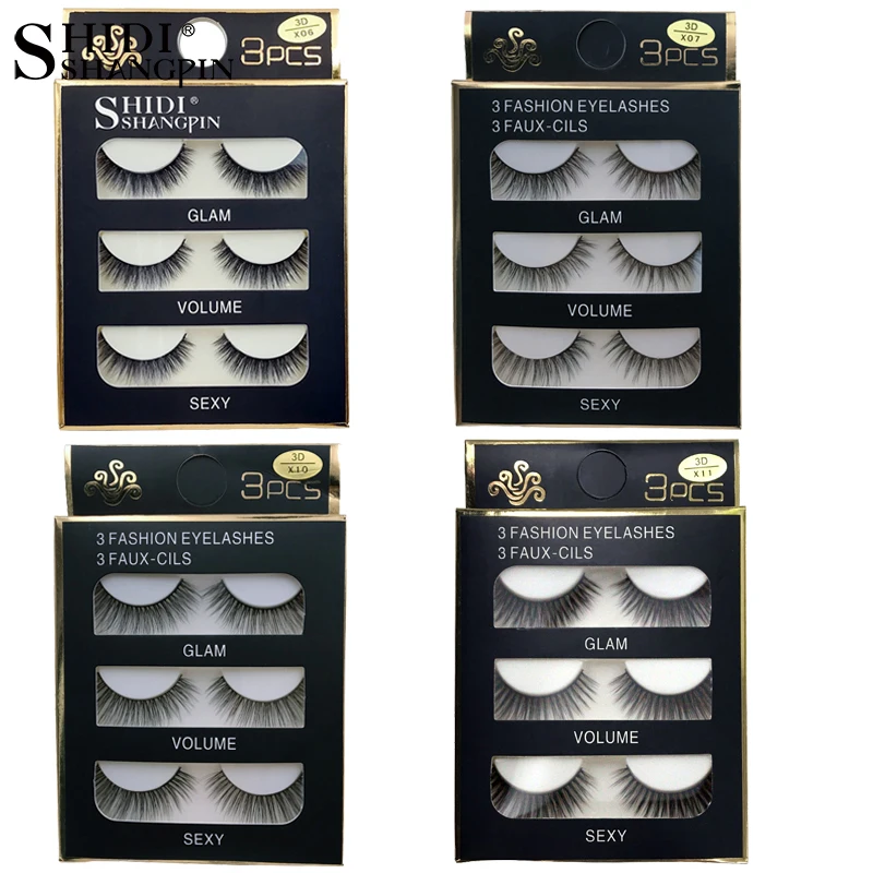 

SHIDISHANGPIN 3d mink eyelashes natural long makeup false eyelash hand made mink lashes full strip lashes makeup false eyelashes