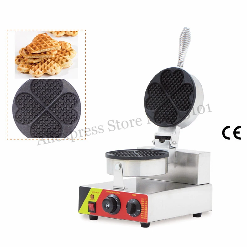 Nonstick Heart shaped Waffle Maker Commercial Waffle Machine 220V 110V