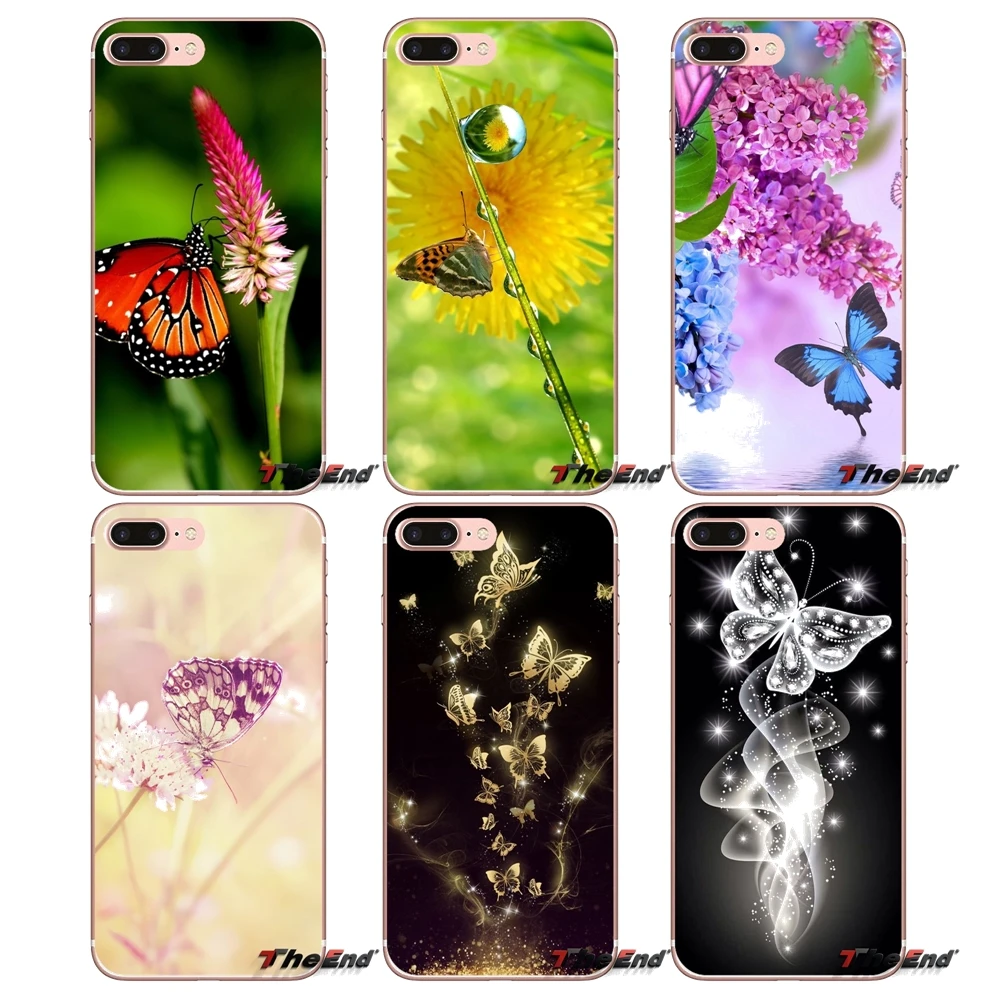 For Samsung Galaxy S2 S3 S4 S5 MINI S6 S7 edge S8 Plus Note 2 3 4 5 Grand Core Prime Amazing butterfly pattern ultra thin case | Мобильные